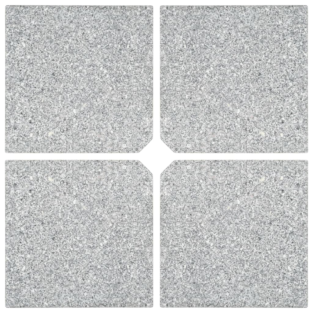 Päivänvarjon aluspainot 4 kpl graniitti 100 kg neliö harmaa - Sisustajankoti.fi