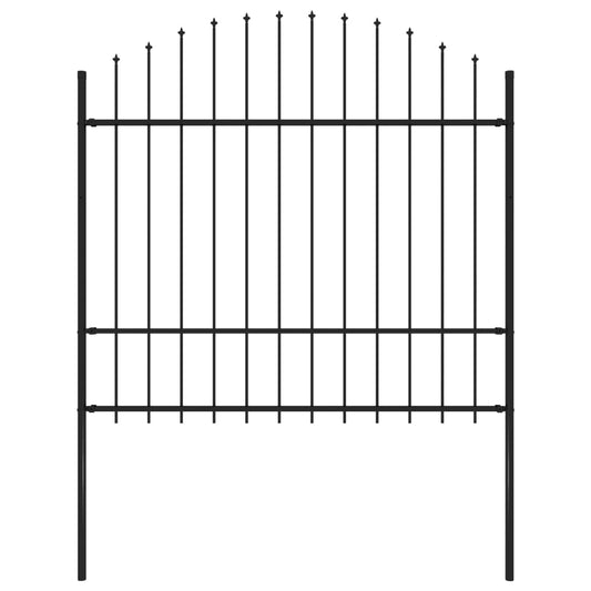 Puutarha-aita keihäskärjillä teräs (1,5-1,75)x1,7 m musta - Sisustajankoti.fi