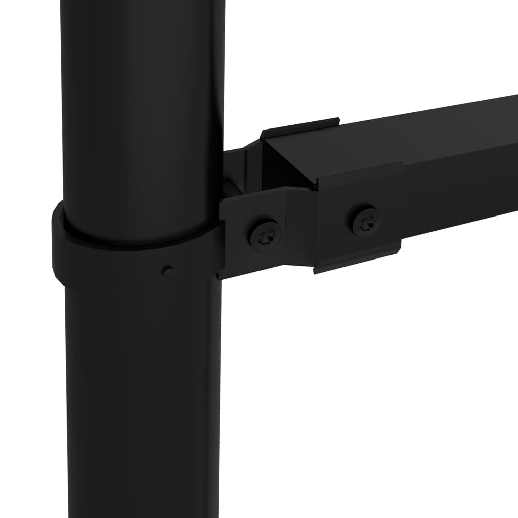 Puutarha-aita keihäskärjillä teräs (1,75-2)x1,7 m musta - Sisustajankoti.fi