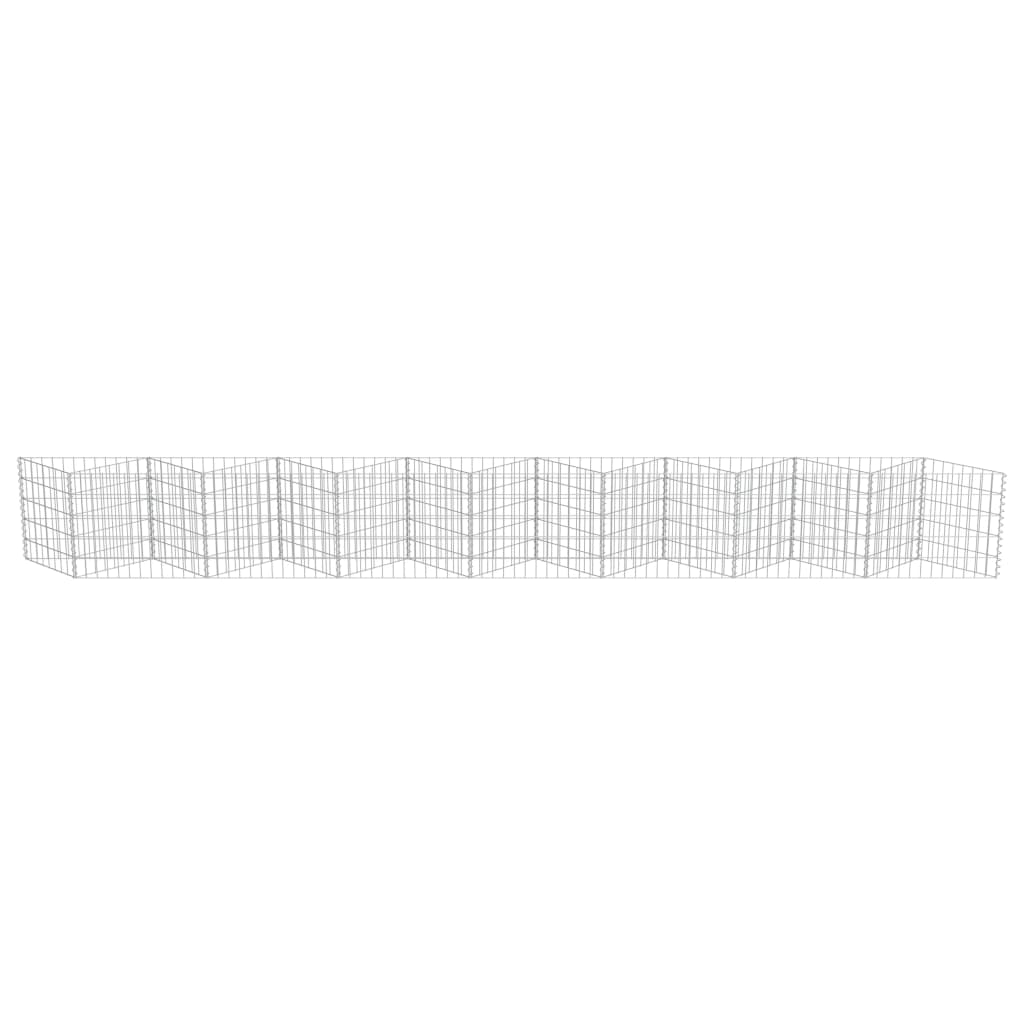 Gabionseinä galvanoitu teräs 450x30x50 cm - Sisustajankoti.fi
