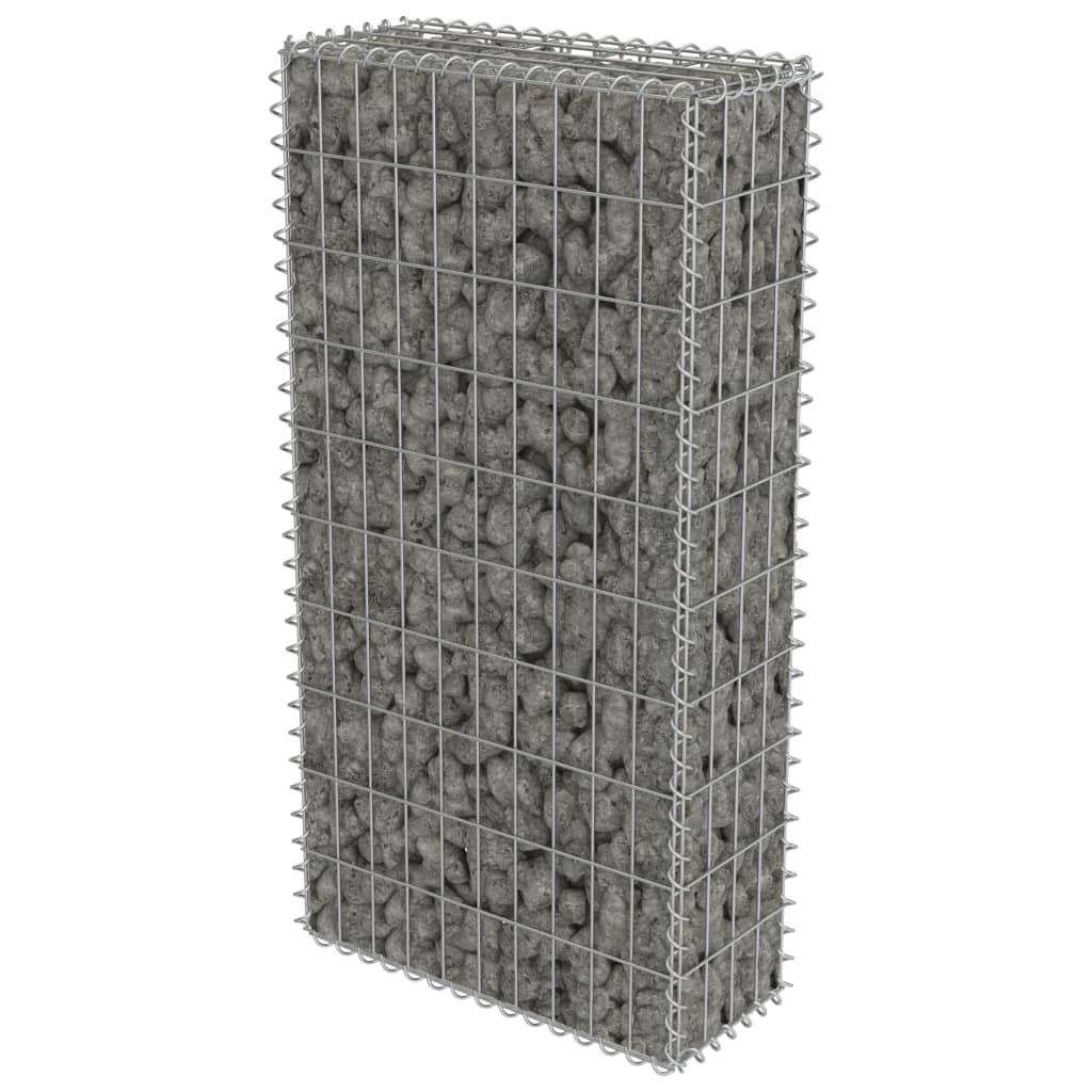 Gabionseinä kansilla galvanoitu teräs 50x20x100 cm - Sisustajankoti.fi