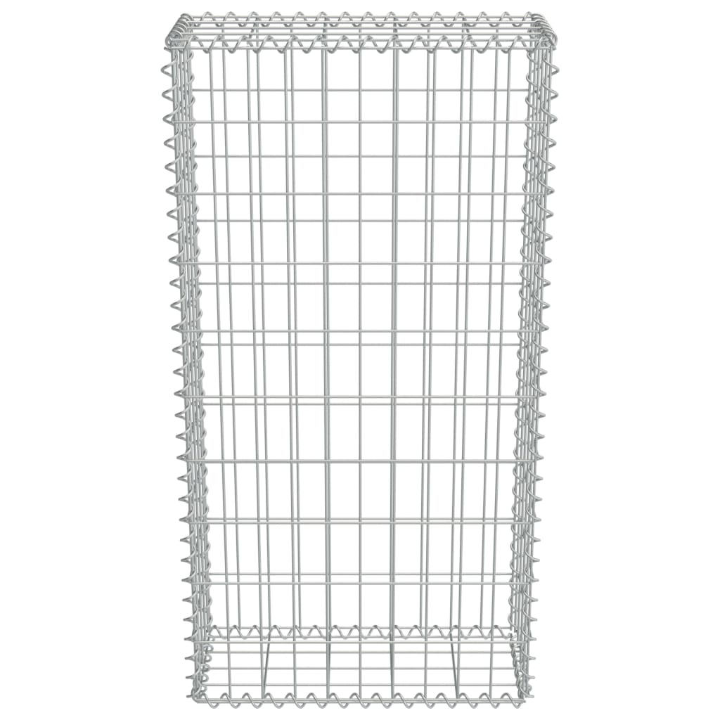 Gabionseinä kansilla galvanoitu teräs 50x20x100 cm - Sisustajankoti.fi