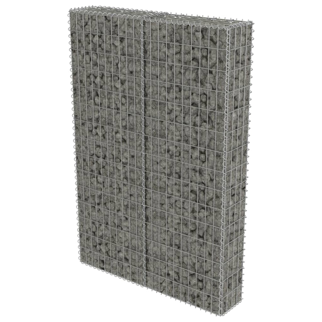 Gabionseinä kansilla galvanoitu teräs 100x20x150 cm - Sisustajankoti.fi
