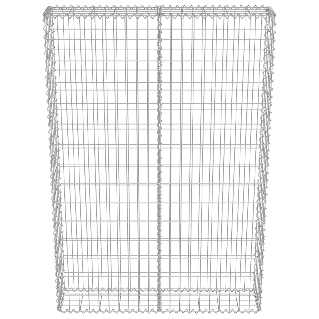 Gabionseinä kansilla galvanoitu teräs 100x20x150 cm - Sisustajankoti.fi