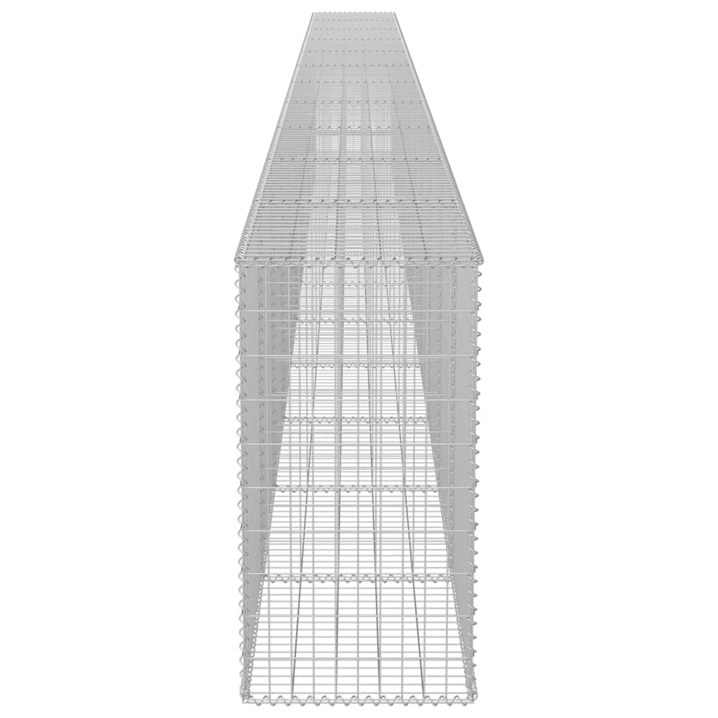 Gabionseinä kansilla galvanoitu teräs 900x50x100 cm - Sisustajankoti.fi