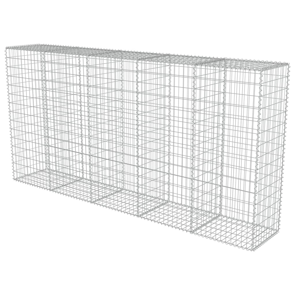 Gabionseinä kansilla galvanoitu teräs 300x50x150 cm - Sisustajankoti.fi