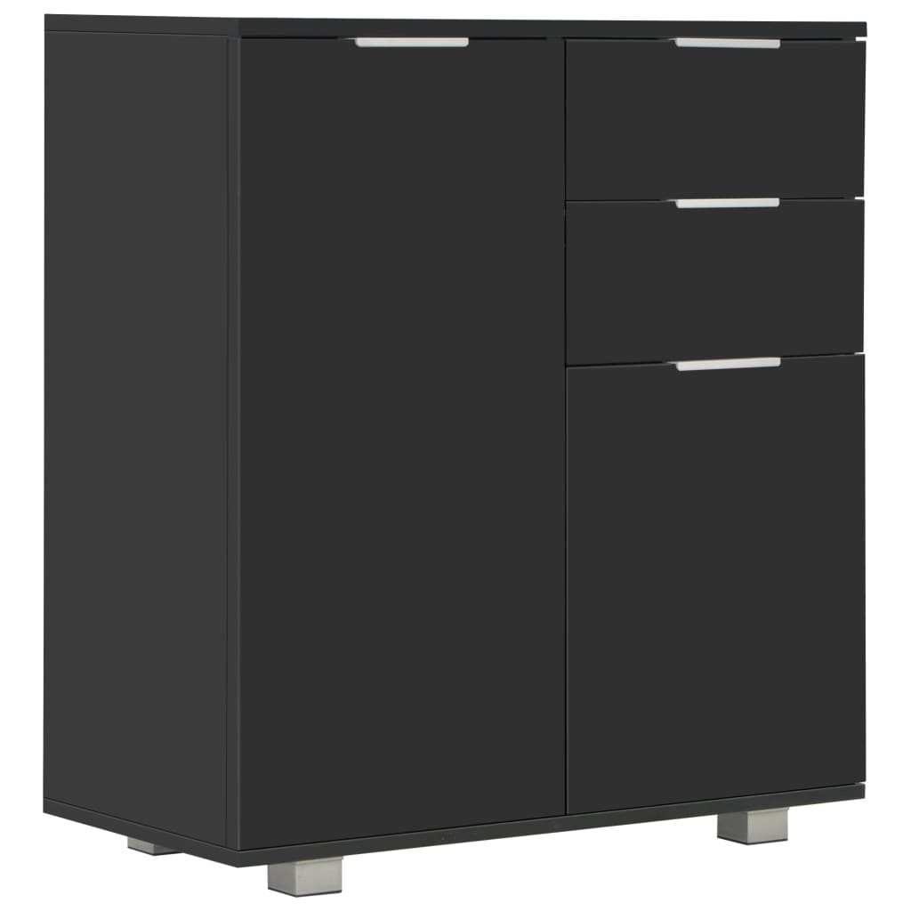 Senkki korkeakiiltoinen musta 71x35x76 cm - Sisustajankoti.fi