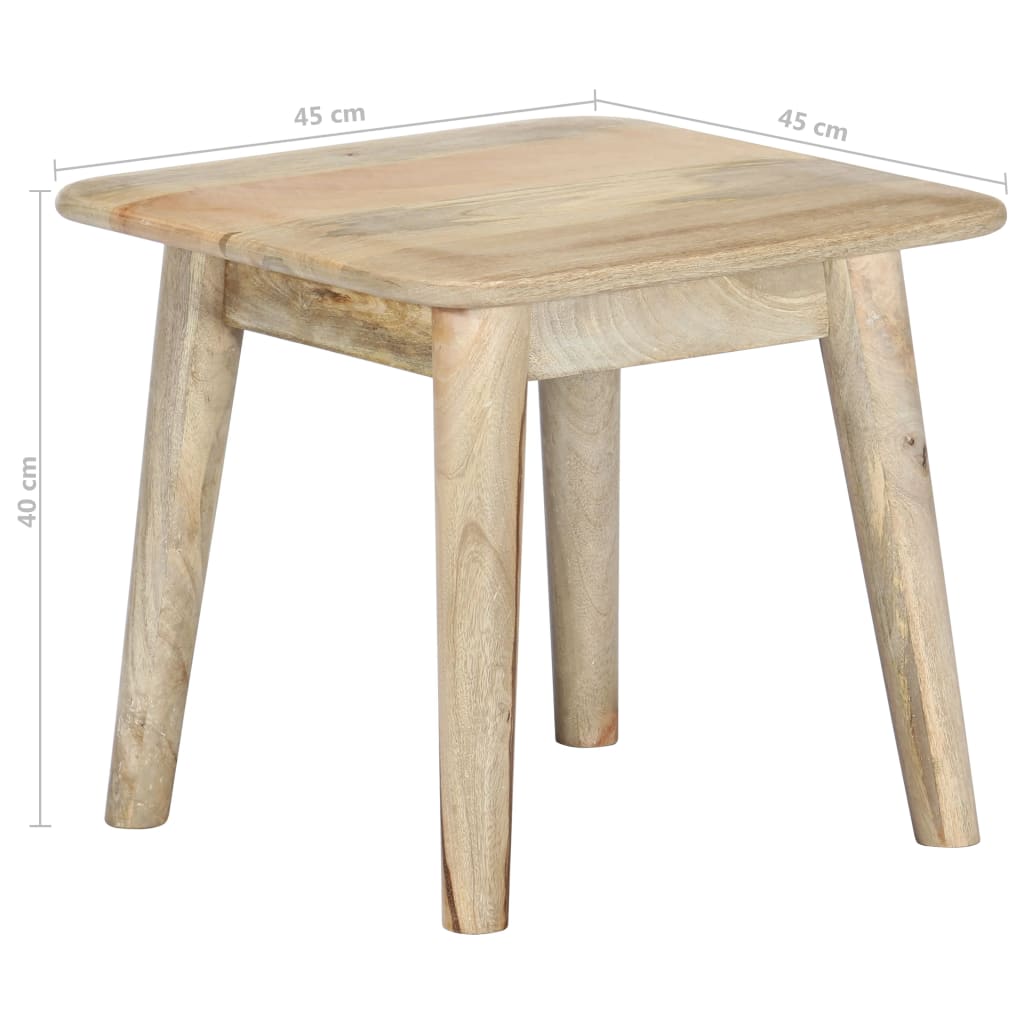 Sohvapöytä 45x45x40 cm täysi mangopuu - Sisustajankoti.fi