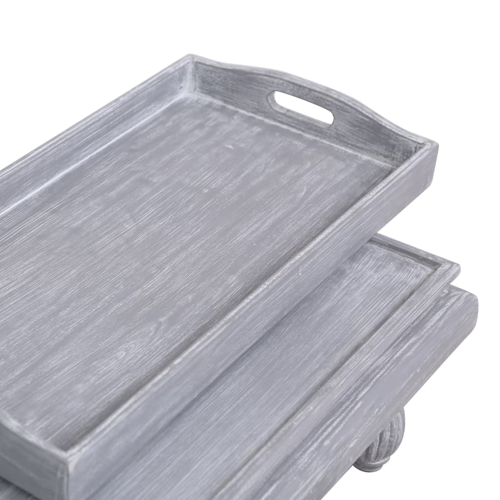 Sohvapöytä harmaa 90x50x40 cm täysi mahonki - Sisustajankoti.fi