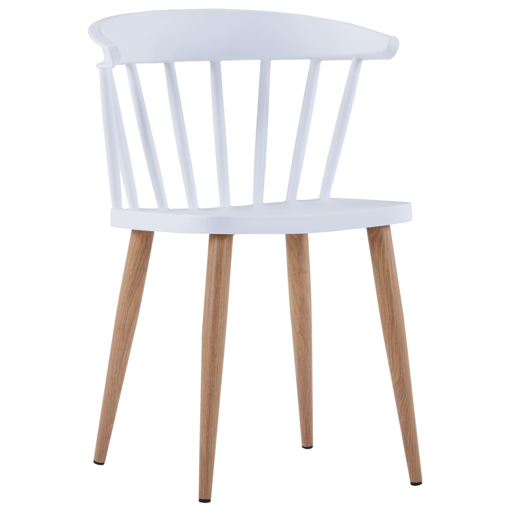 Ruokapöydän tuolit 6 kpl valkoinen muovi - Sisustajankoti.fi