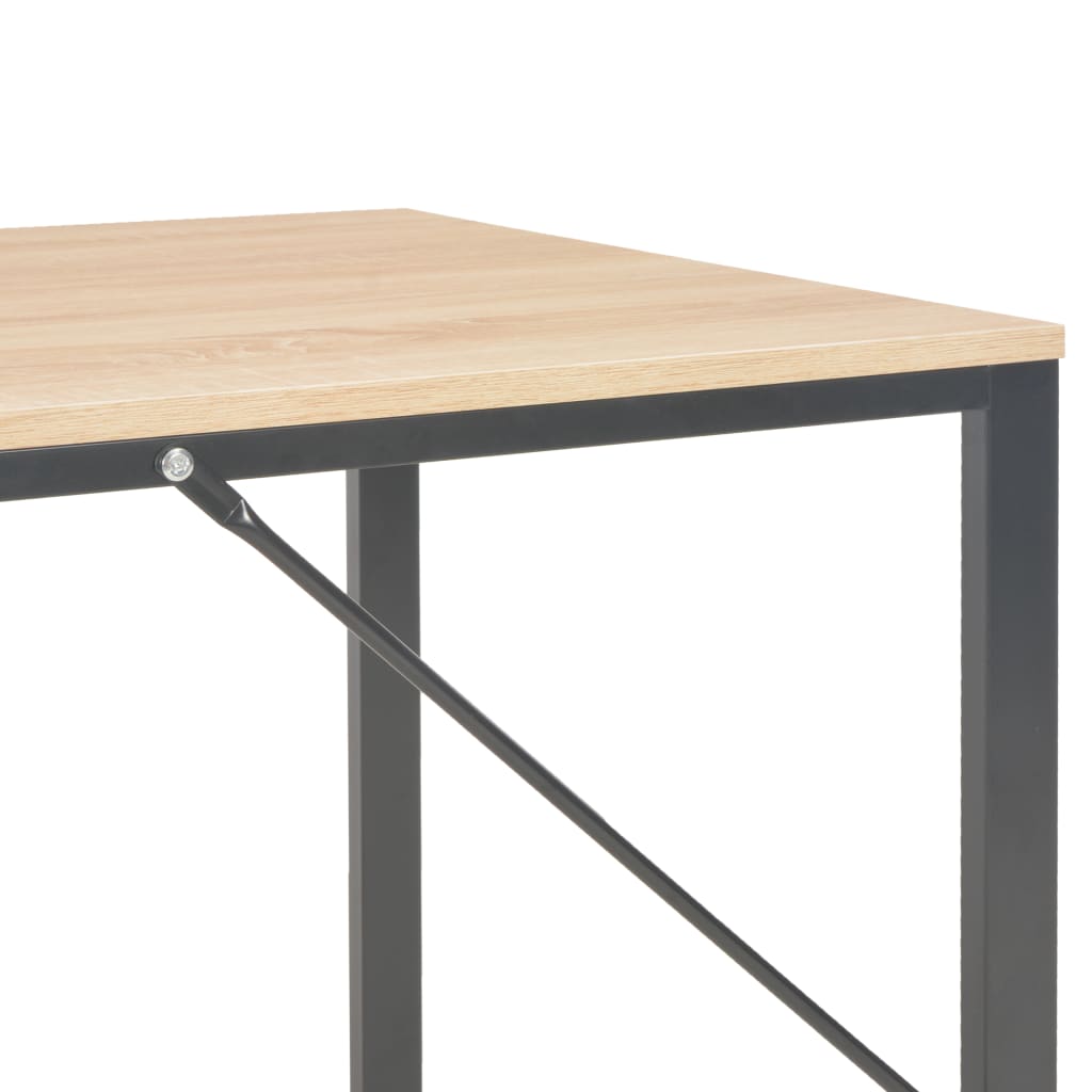 Tietokonepöytä musta ja tammi 120x60x73 cm - Sisustajankoti.fi