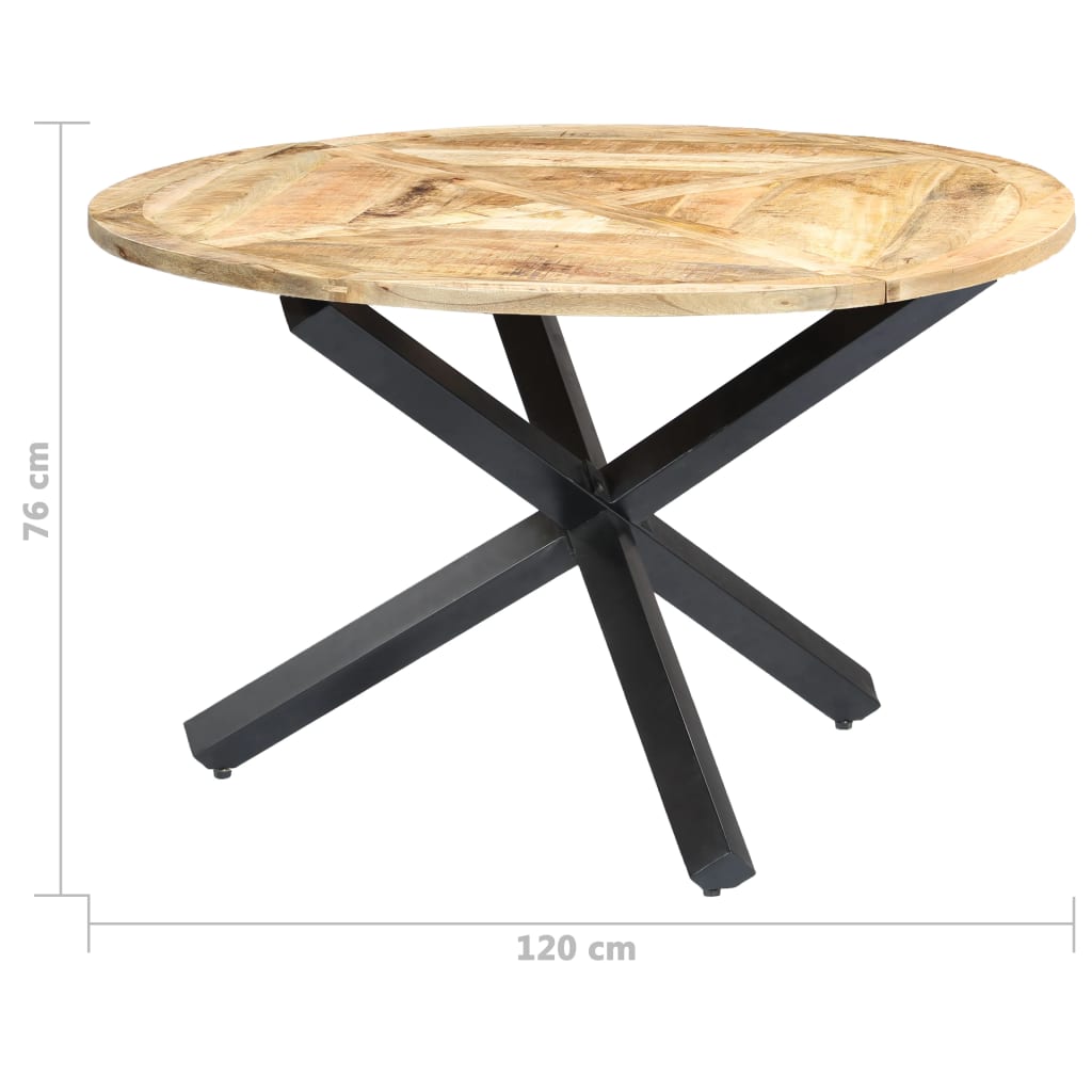 Ruokapöytä pyöreä 120x76 cm mangopuu - Sisustajankoti.fi