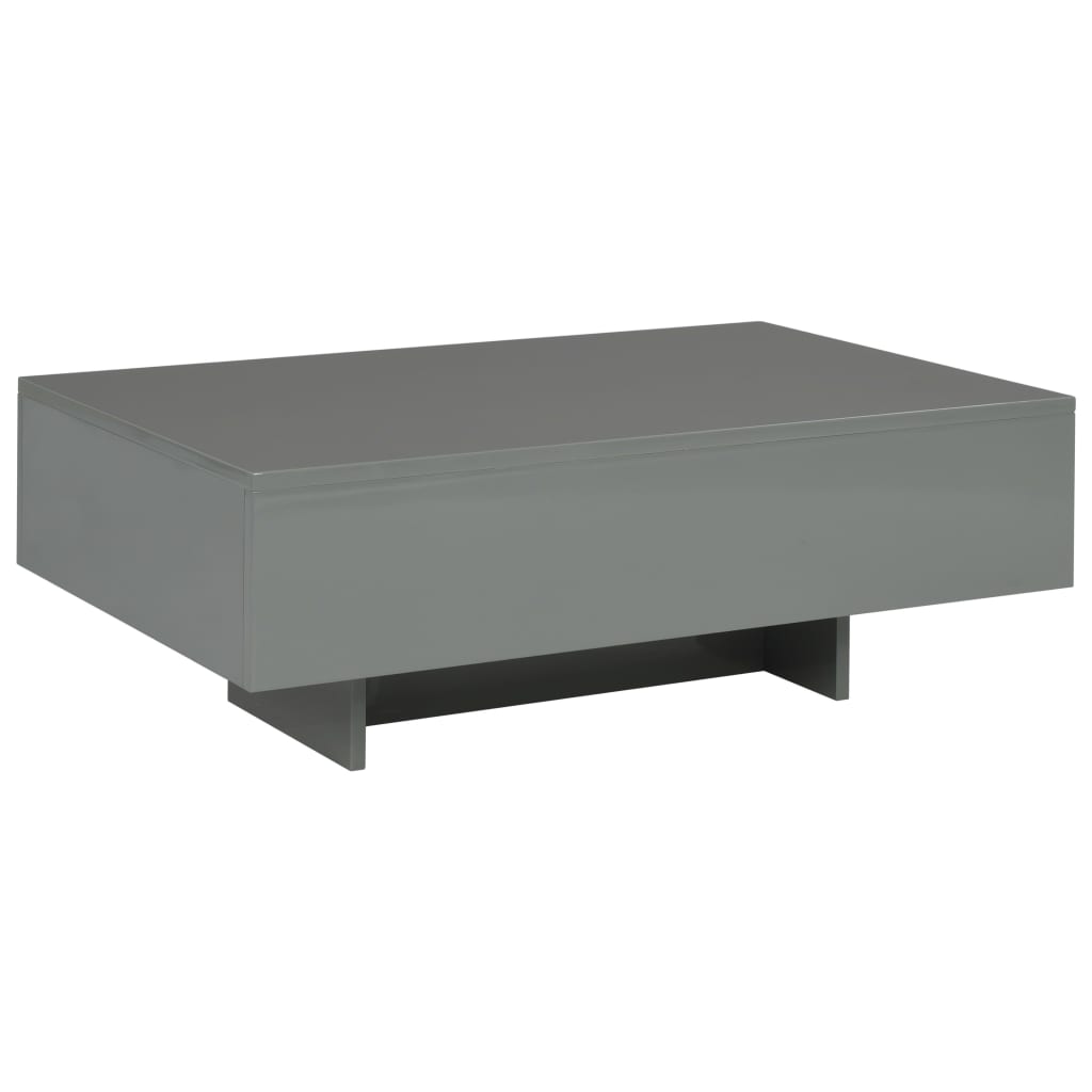 Sohvapöytä korkeakiiltoinen harmaa 85x55x31 cm MDF - Sisustajankoti.fi