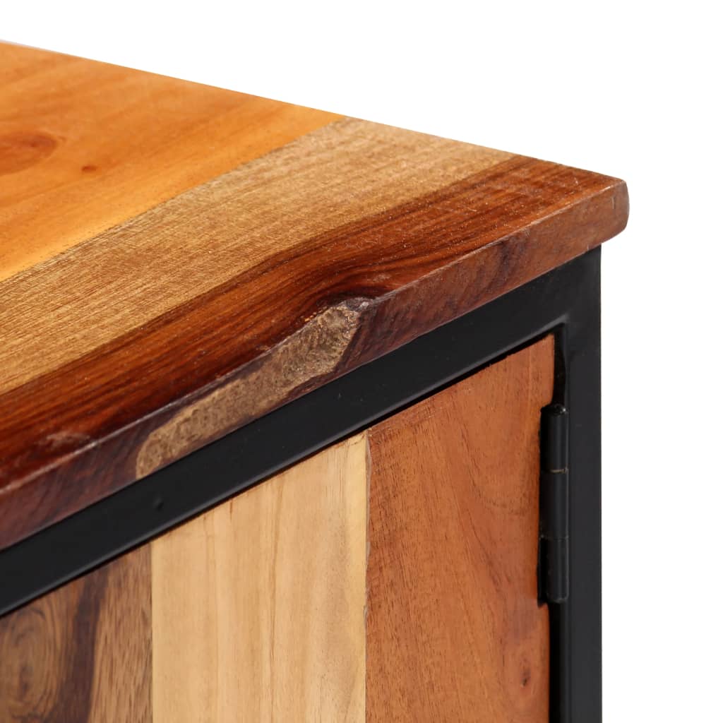 TV-taso 120x30x40 cm kierrätetty puu ja teräs - Sisustajankoti.fi