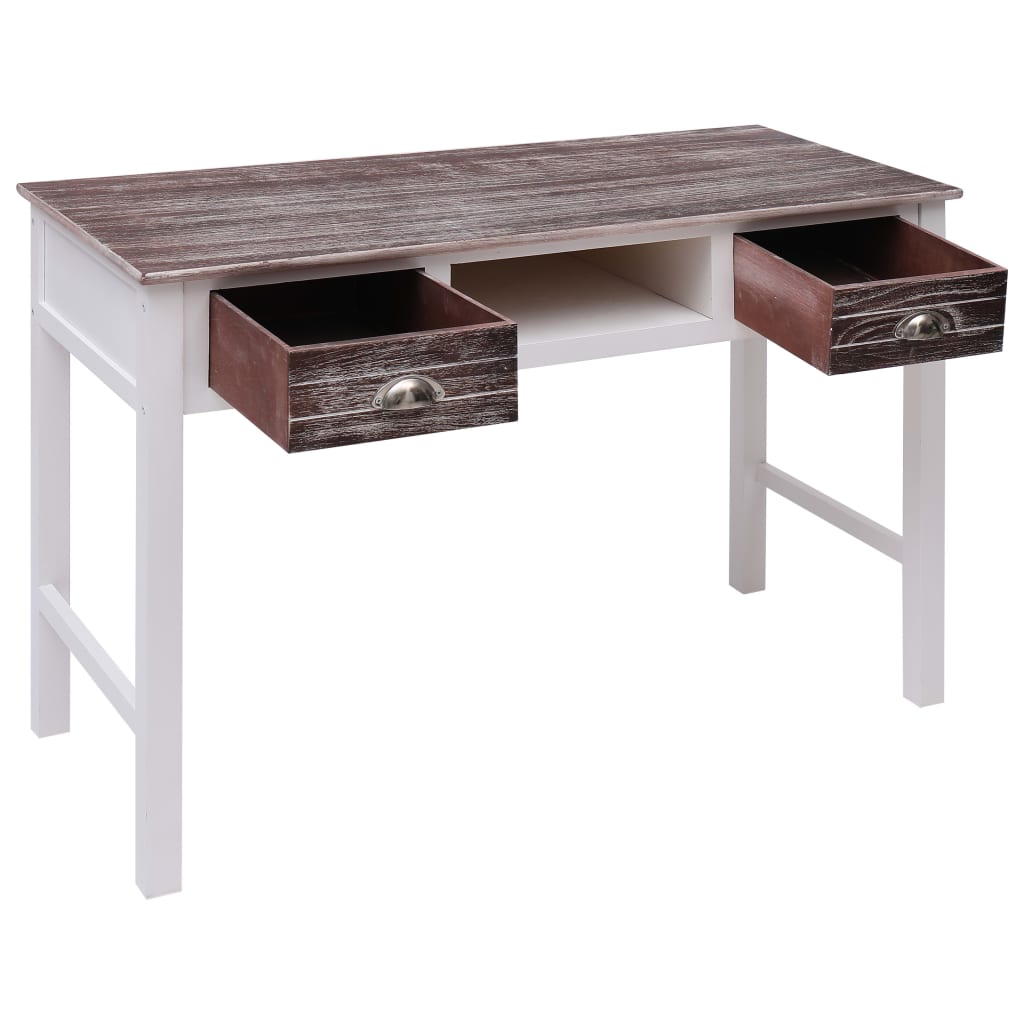 Kirjoituspöytä ruskea 110x45x76 cm puinen - Sisustajankoti.fi