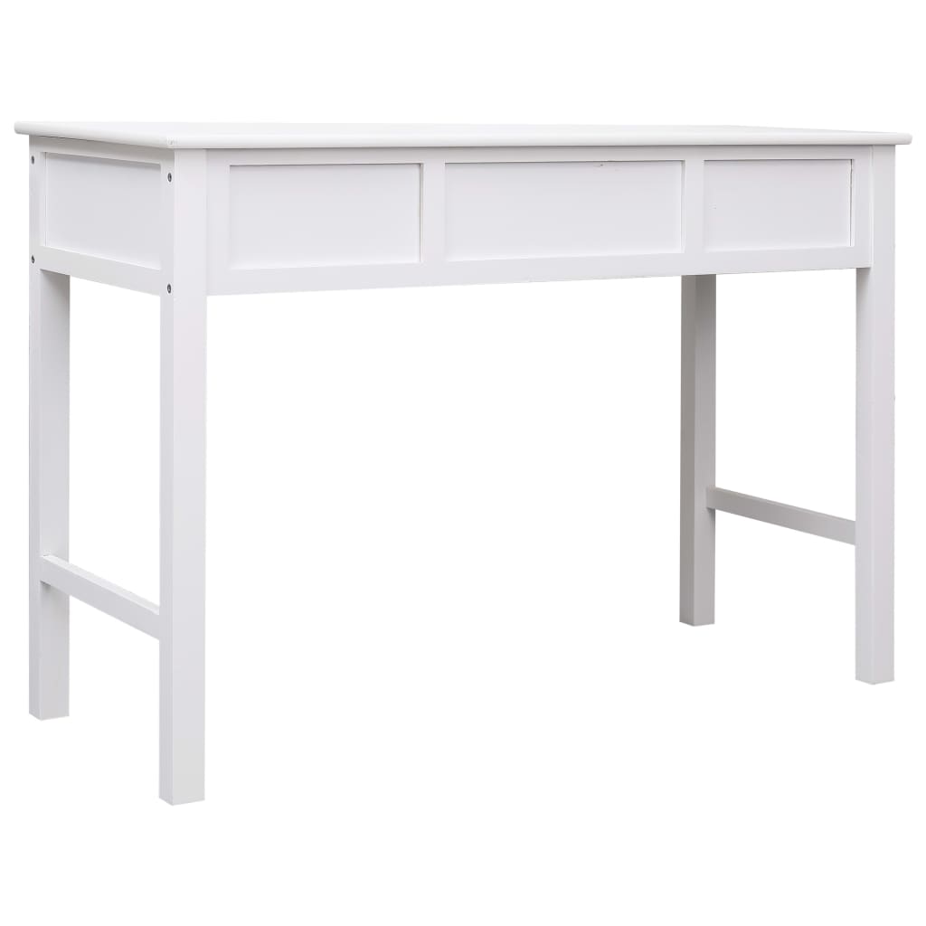 Kirjoituspöytä valkoinen 110x45x76 cm puinen - Sisustajankoti.fi