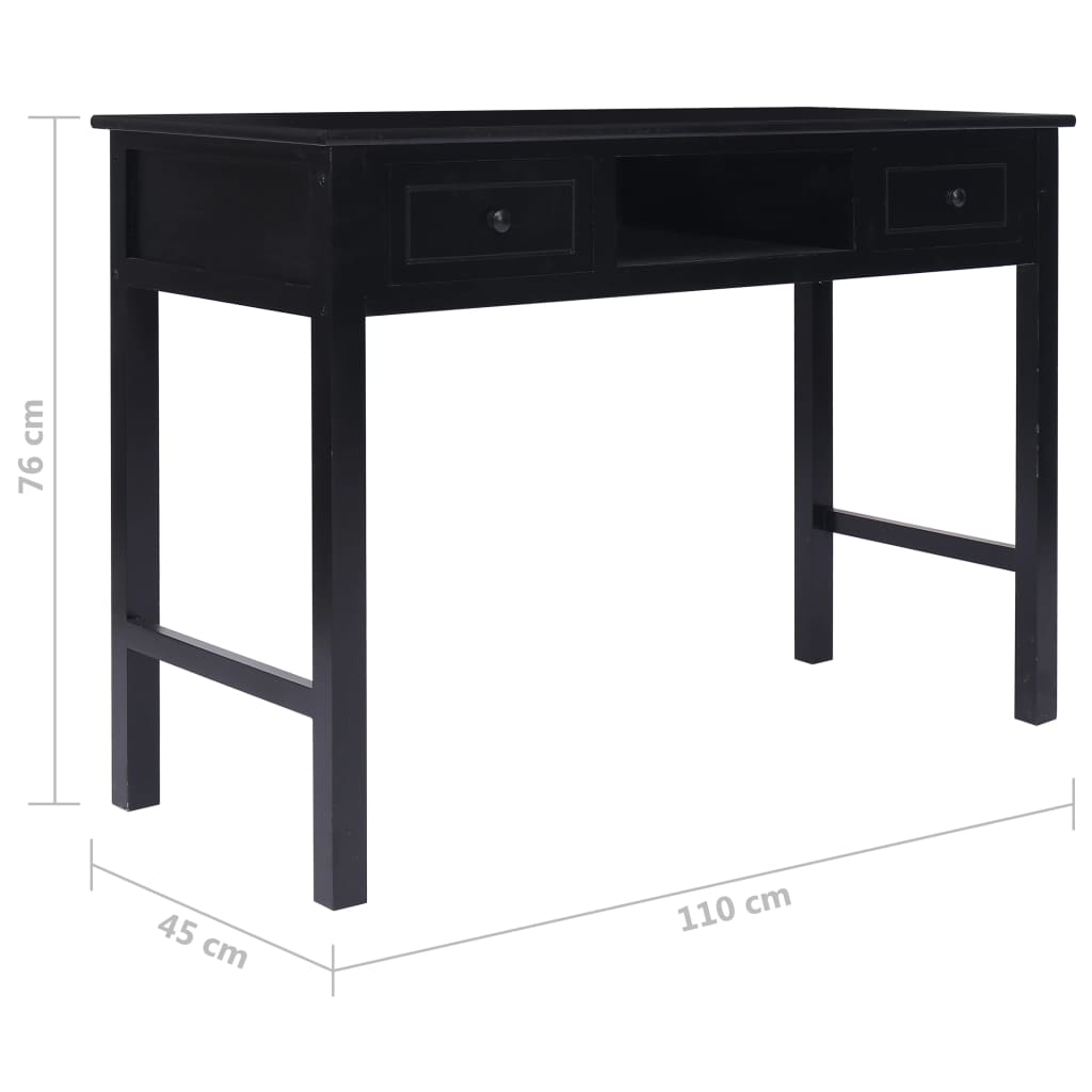 Kirjoituspöytä harmaa 110x45x76 cm puinen - Sisustajankoti.fi