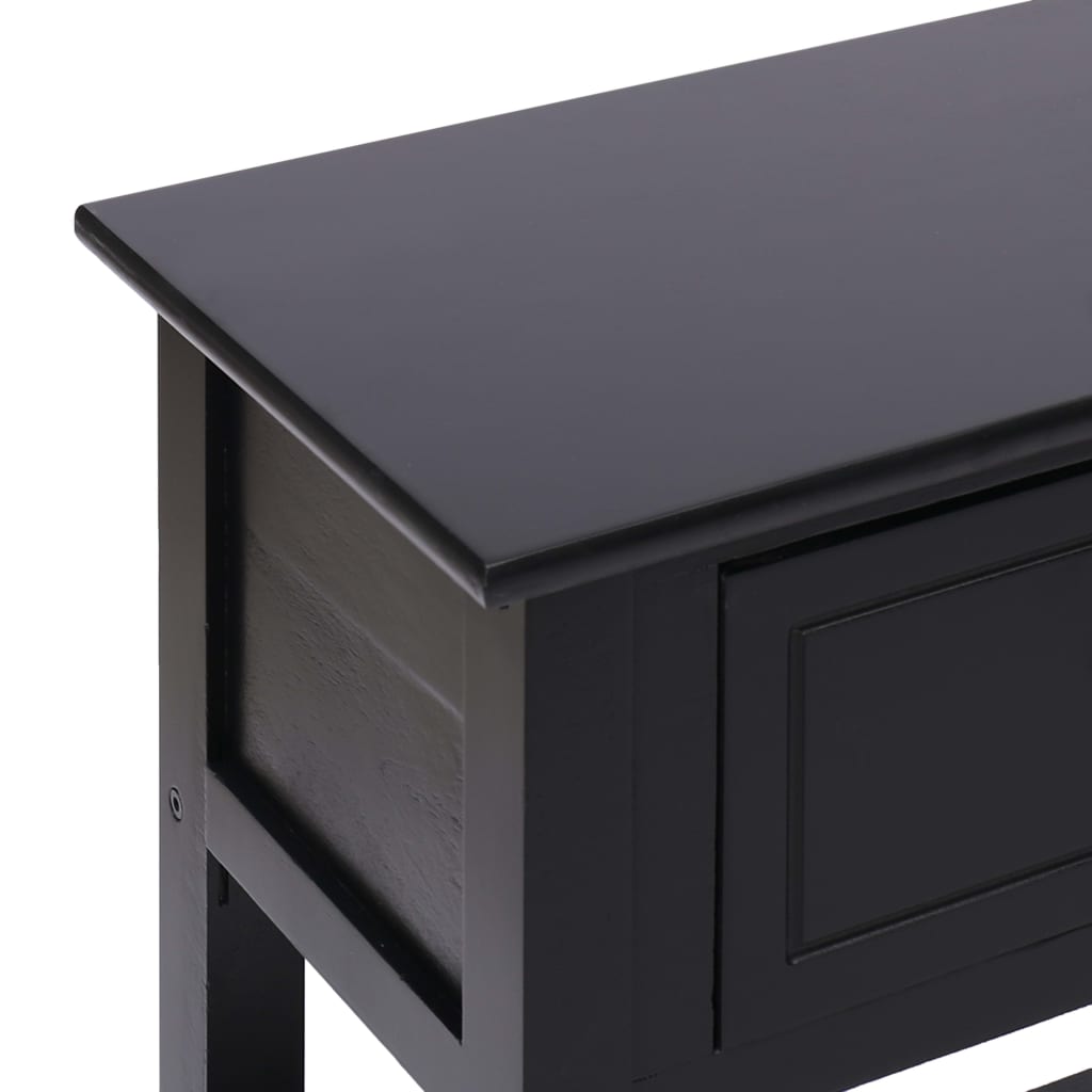 Sivupöytä musta 115x30x76 cm puu - Sisustajankoti.fi