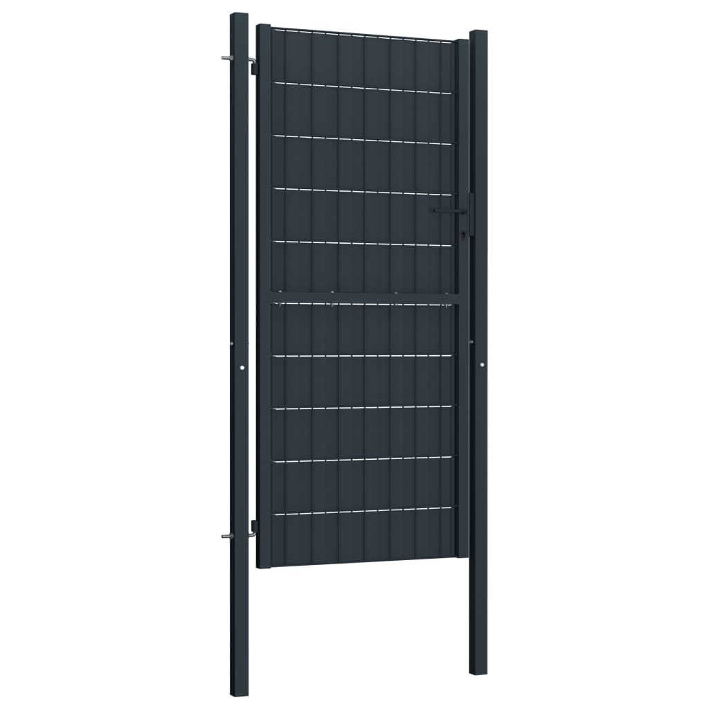 Pihaportti PVC ja teräs 100x164 cm antrasiitti - Sisustajankoti.fi