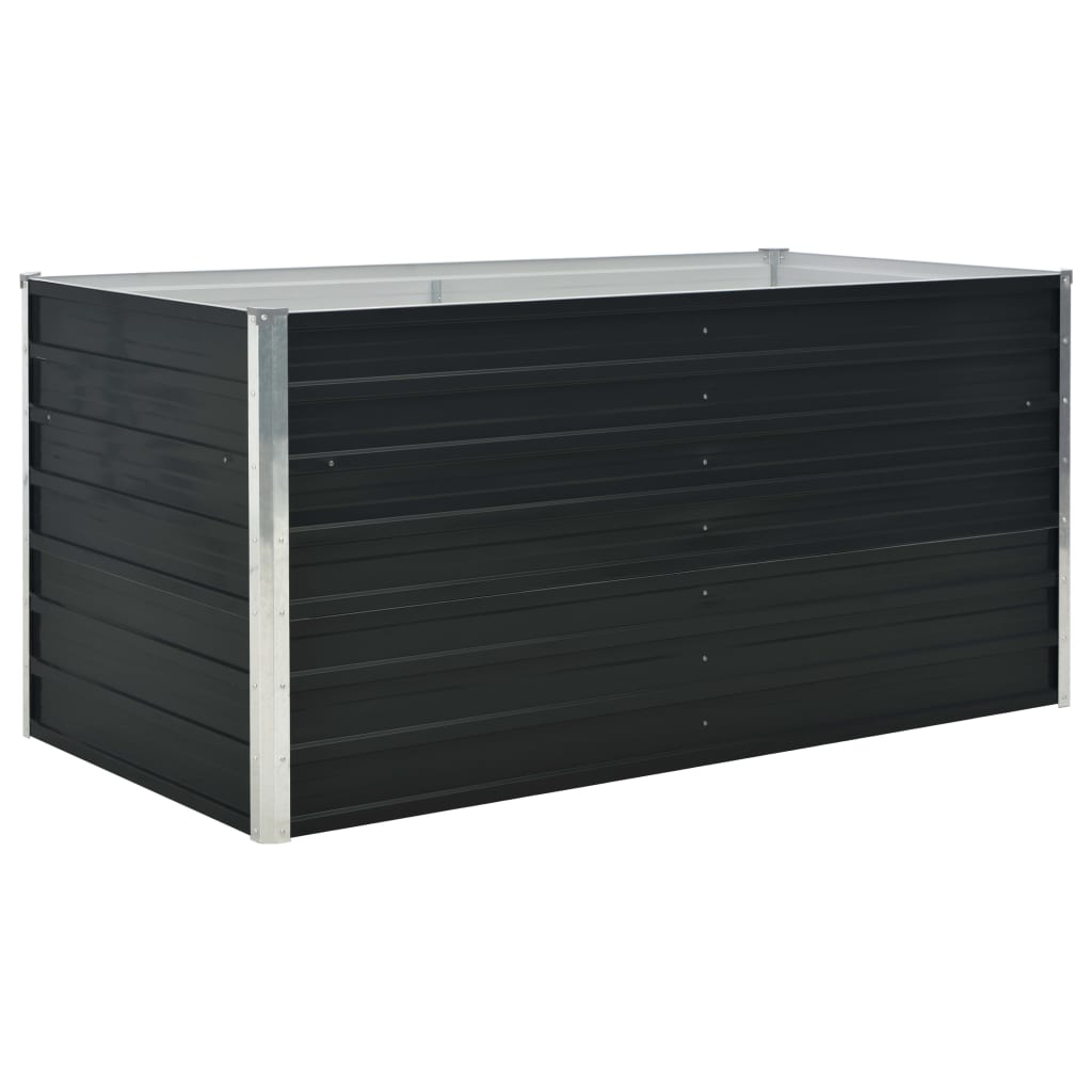 Puutarhalaatikko 160x80x77cm galvanoitu teräs antrasiitti - Sisustajankoti.fi
