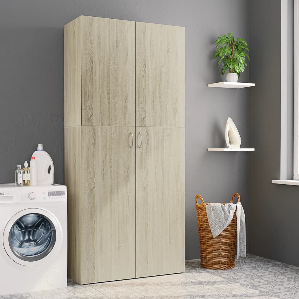 Säilytyskaappi sonoma tammi 80x35,5x180 cm - Sisustajankoti.fi