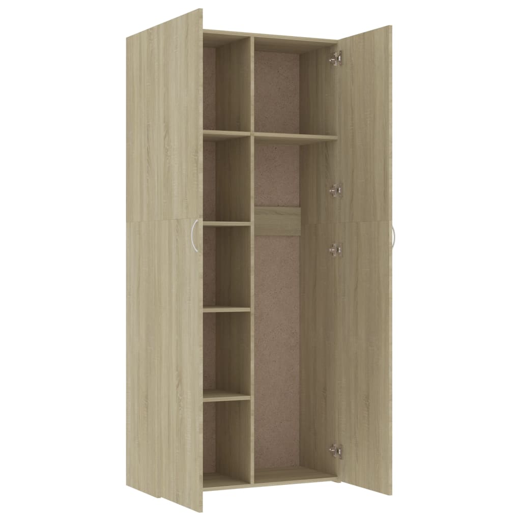 Säilytyskaappi sonoma tammi 80x35,5x180 cm - Sisustajankoti.fi