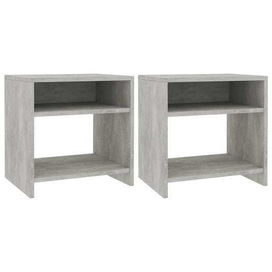 Yöpöydät 2kp betoninharmaa 40x30x40 cm - Sisustajankoti.fi