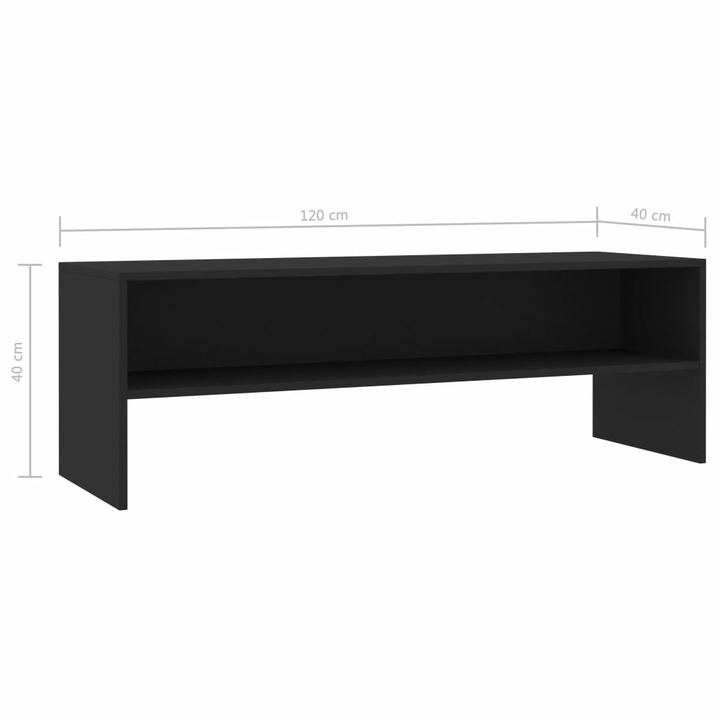 TV-taso musta 120x40x40 cm - Sisustajankoti.fi