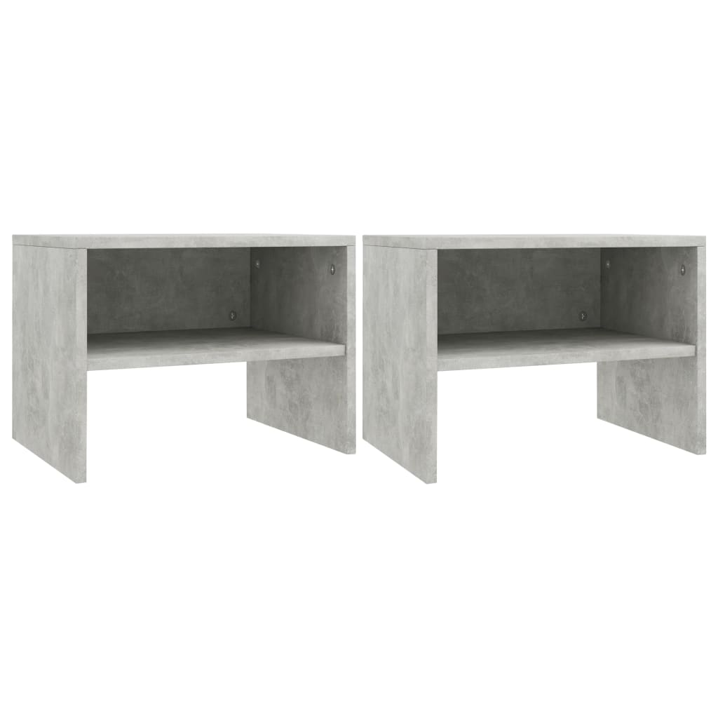 Yöpöydät 2kpl betoninharmaa 40x30x30 cm - Sisustajankoti.fi