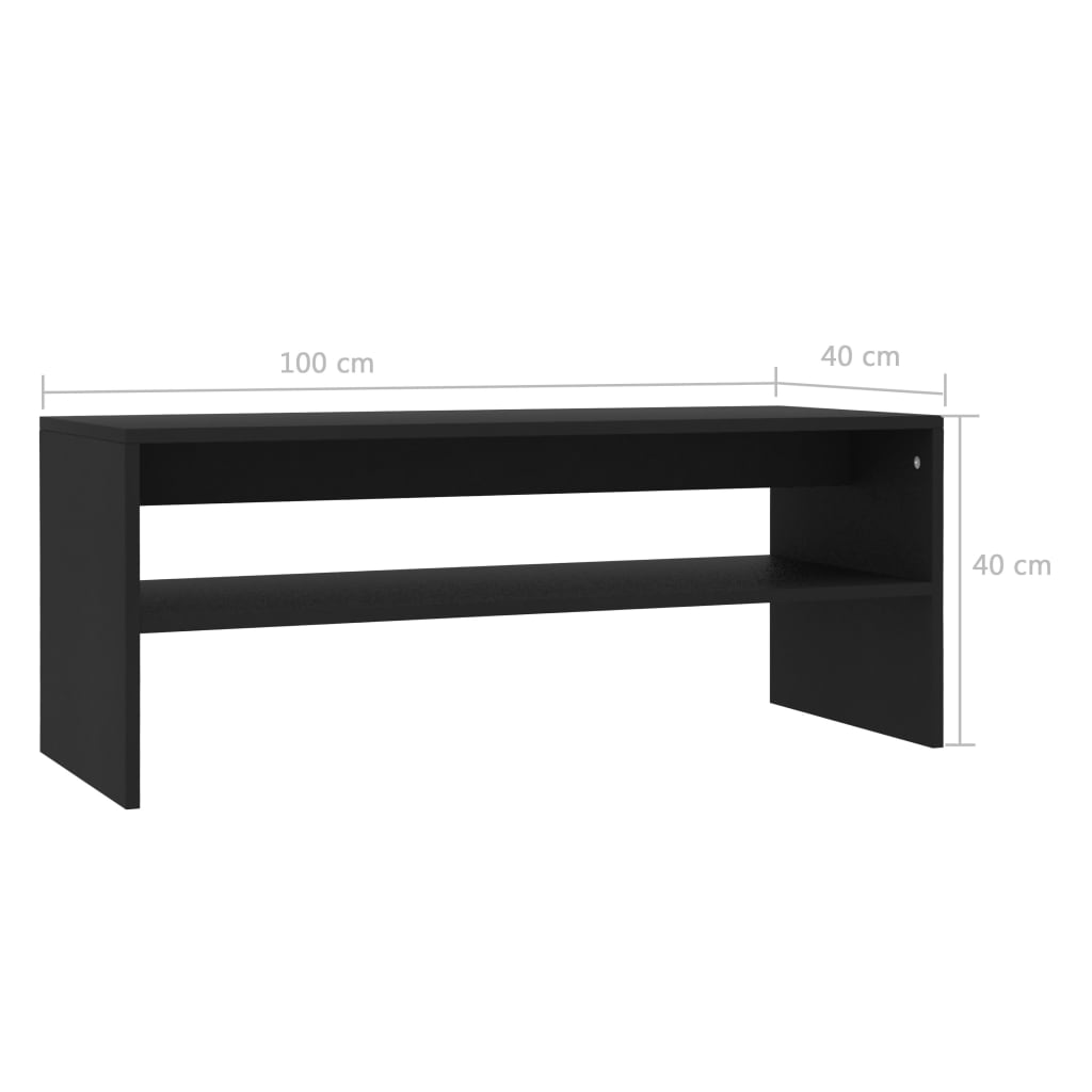 Sohvapöytä musta 100x40x40 cm - Sisustajankoti.fi