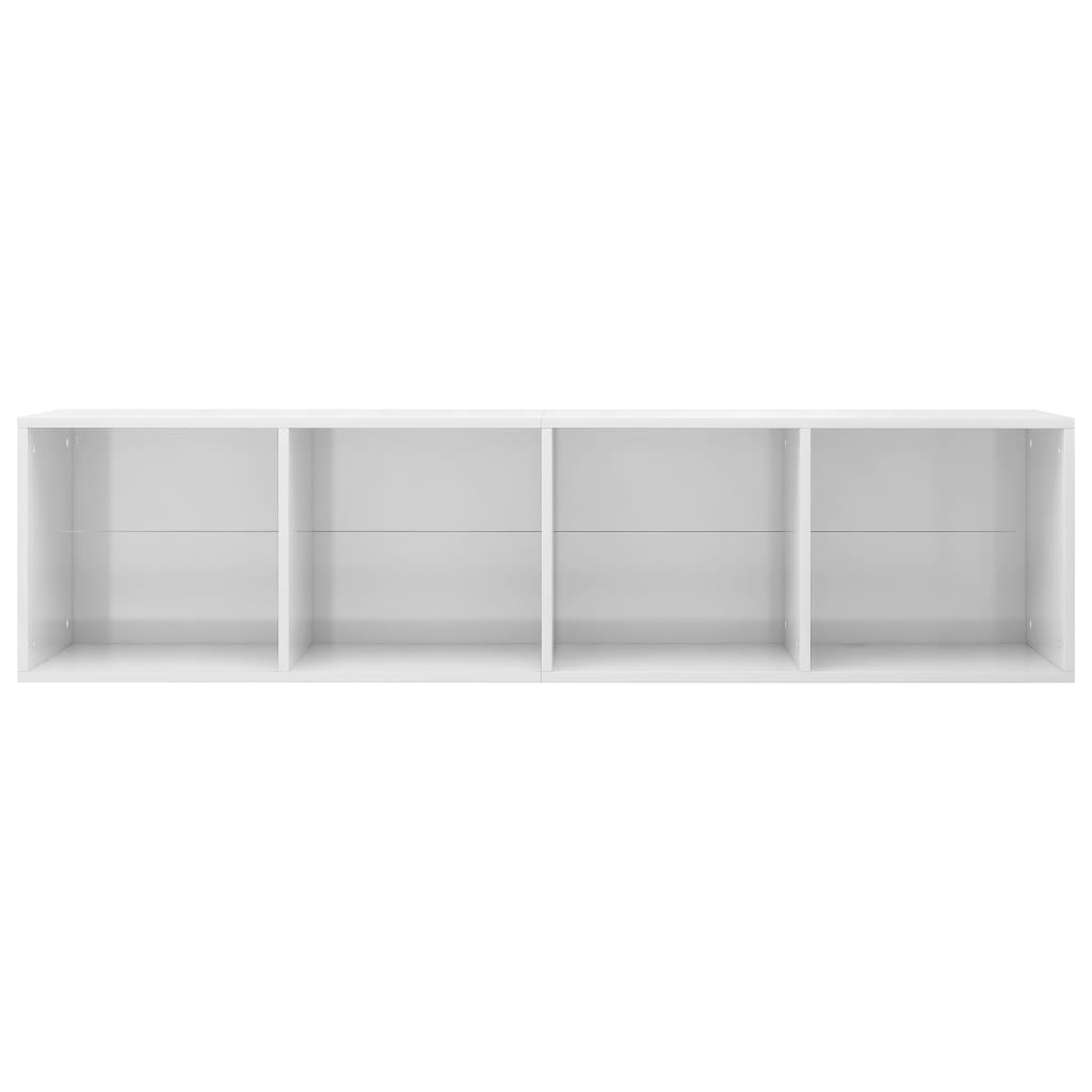 Kirjakaappi korkeakiilto valkoinen 36x30x143 cm - Sisustajankoti.fi