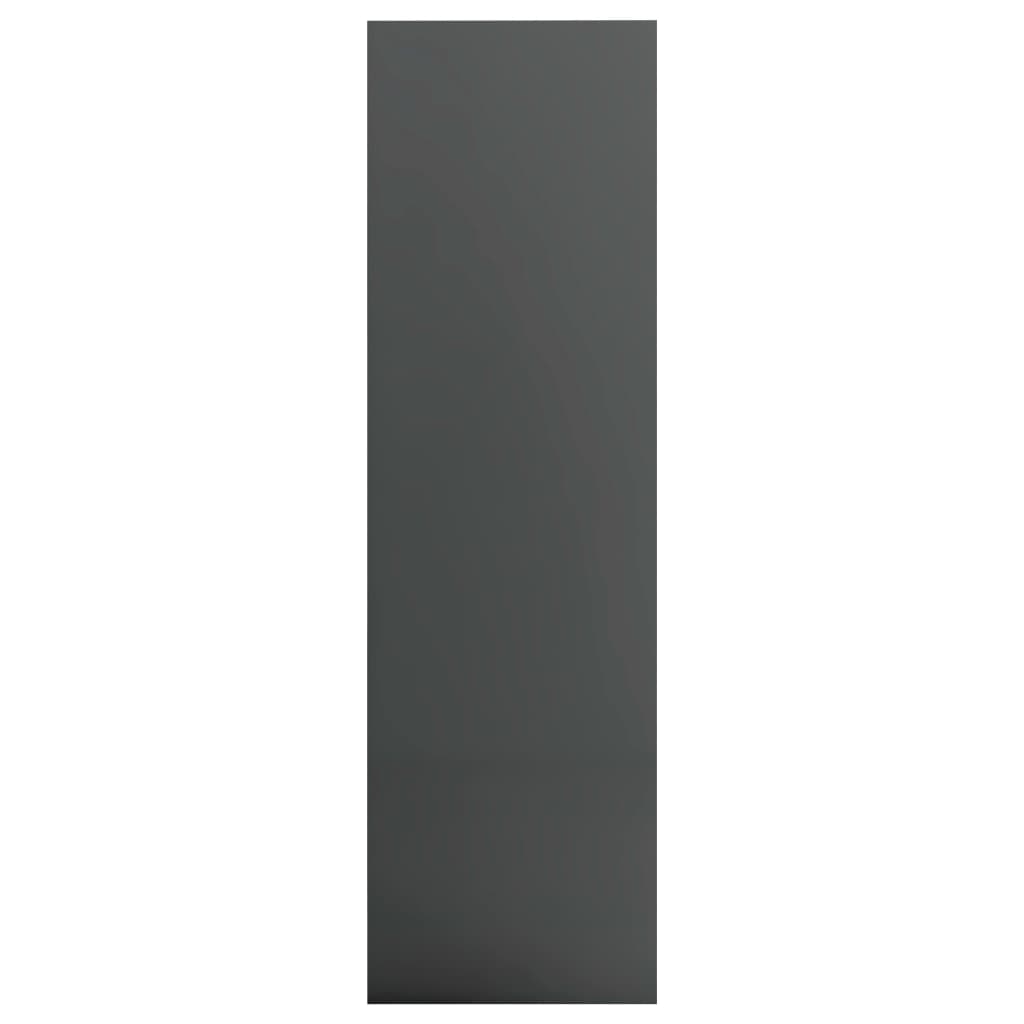 Kirjahylly korkeakiilto harmaa 97,5x29,5x100 cm - Sisustajankoti.fi