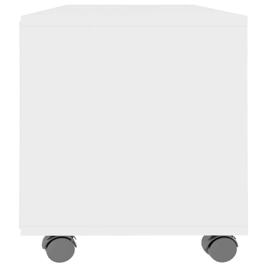 TV-taso rullapyörillä valkoinen 90x35x35 cm - Sisustajankoti.fi
