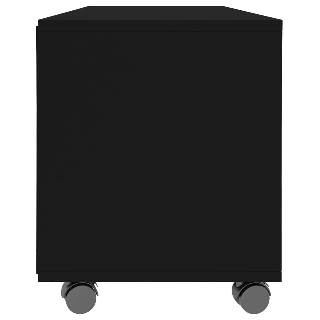 TV-taso rullapyörillä musta 90x35x35 cm - Sisustajankoti.fi