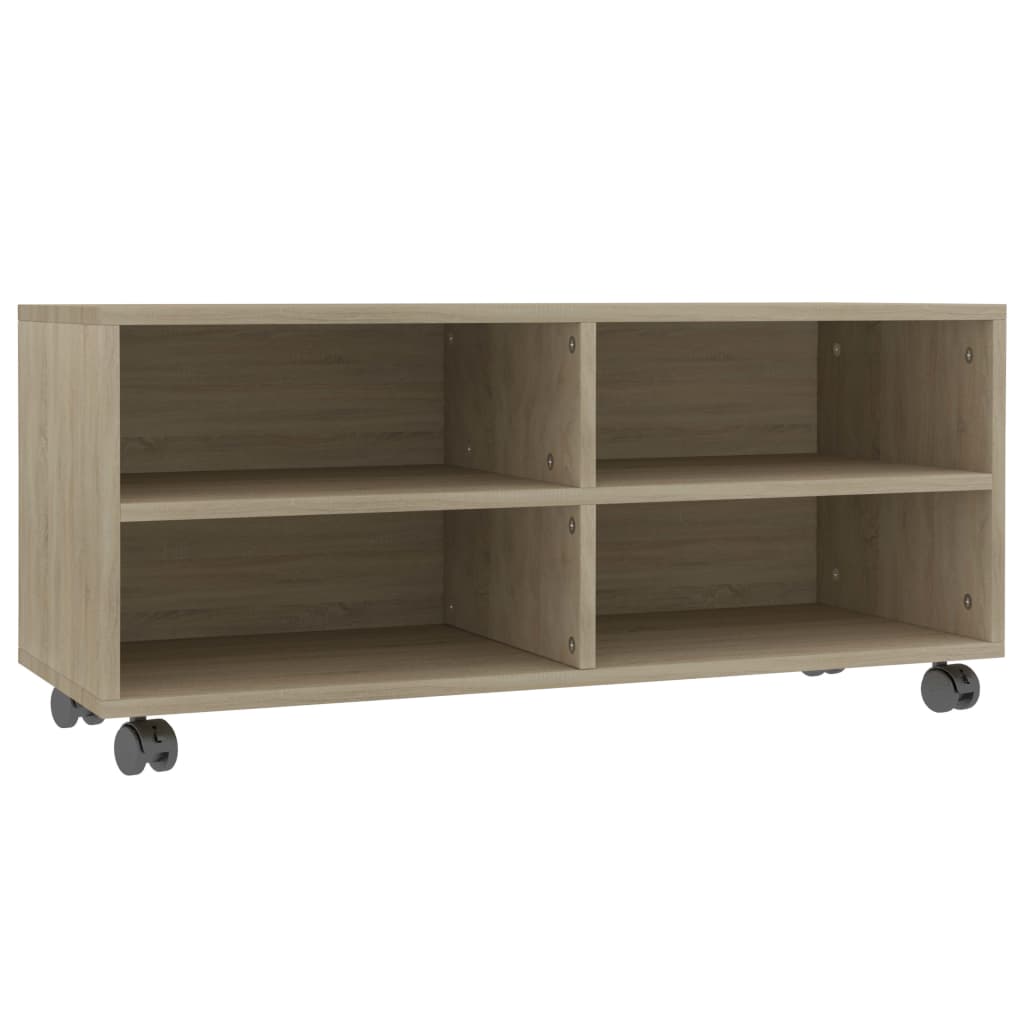 TV-taso rullapyörillä Sonoma-tammi 90x35x35 cm - Sisustajankoti.fi