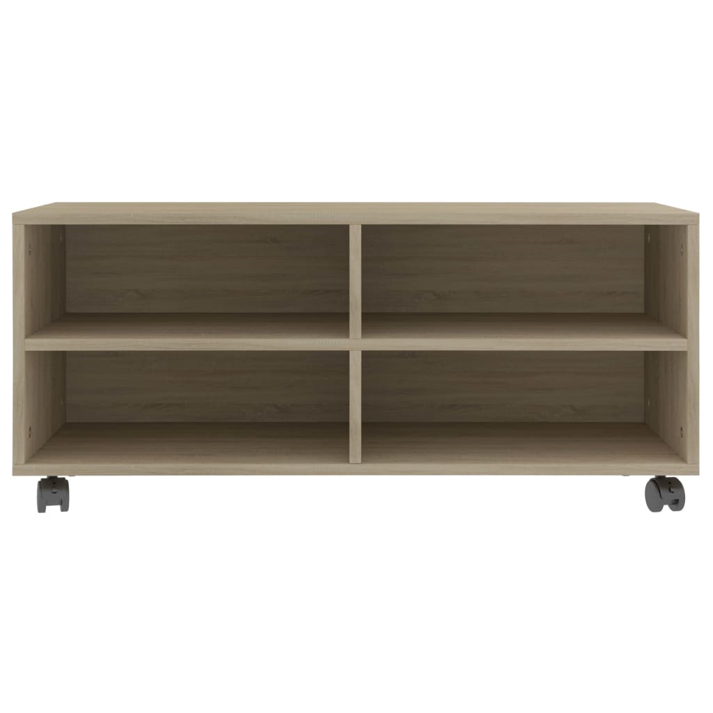 TV-taso rullapyörillä Sonoma-tammi 90x35x35 cm - Sisustajankoti.fi