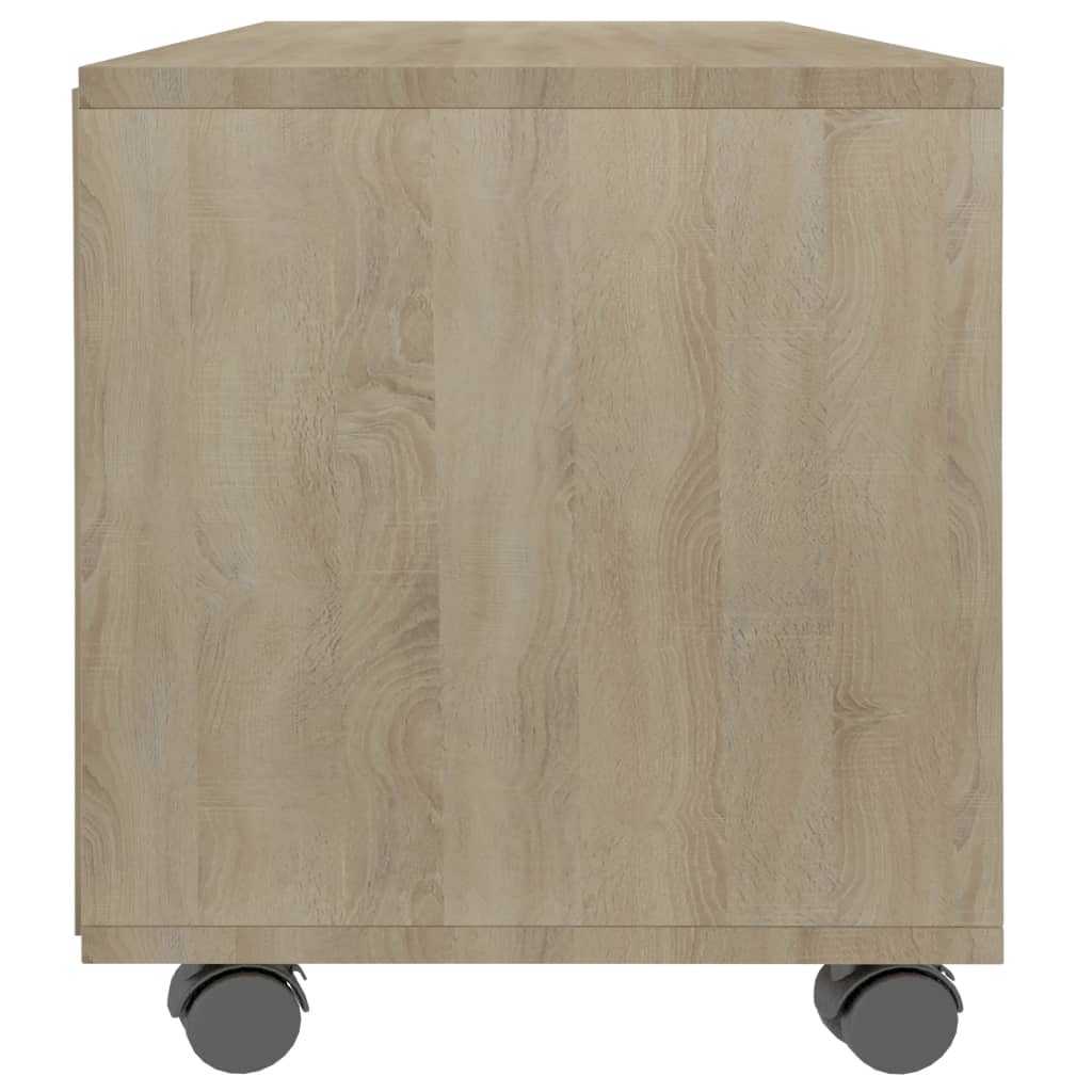 TV-taso rullapyörillä Sonoma-tammi 90x35x35 cm - Sisustajankoti.fi