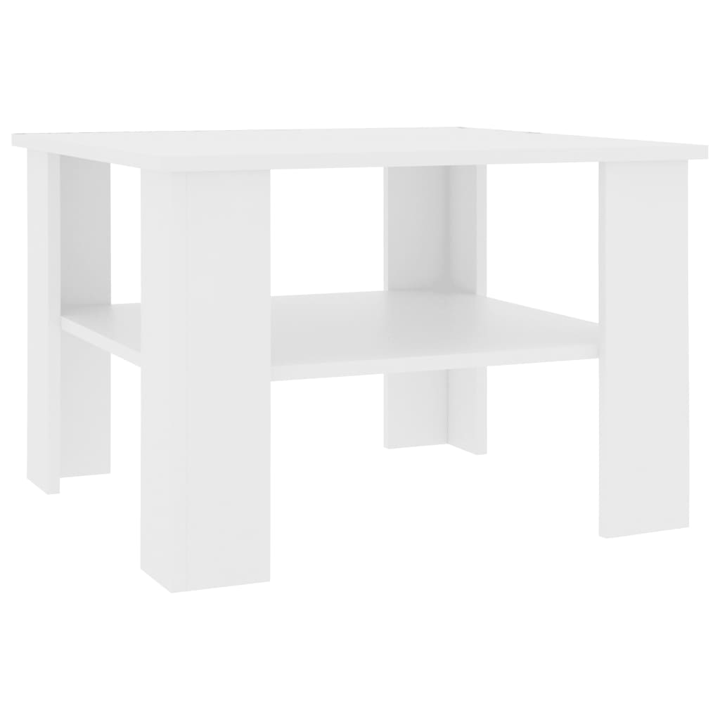 Sohvapöytä valkoinen 60x60x42 cm - Sisustajankoti.fi