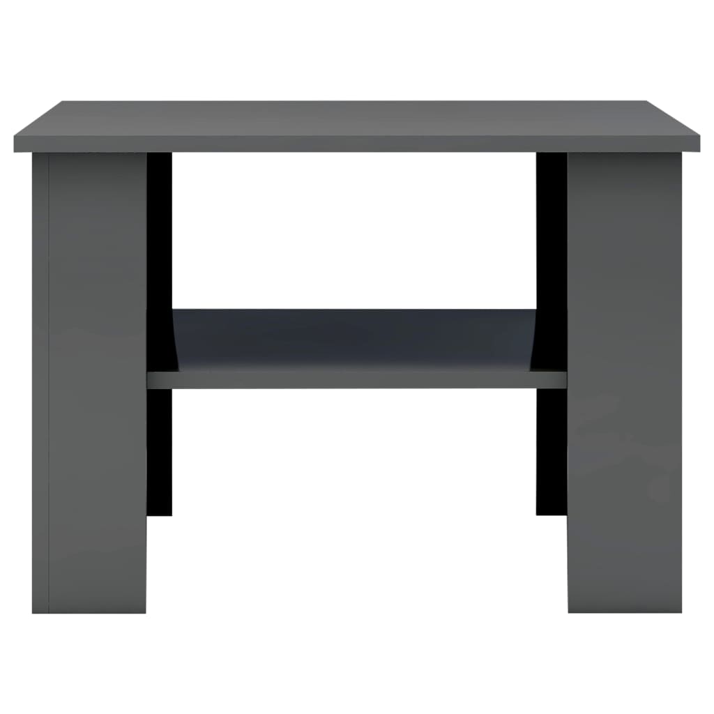Sohvapöytä korkeakiilto harmaa 60x60x42 cm - Sisustajankoti.fi