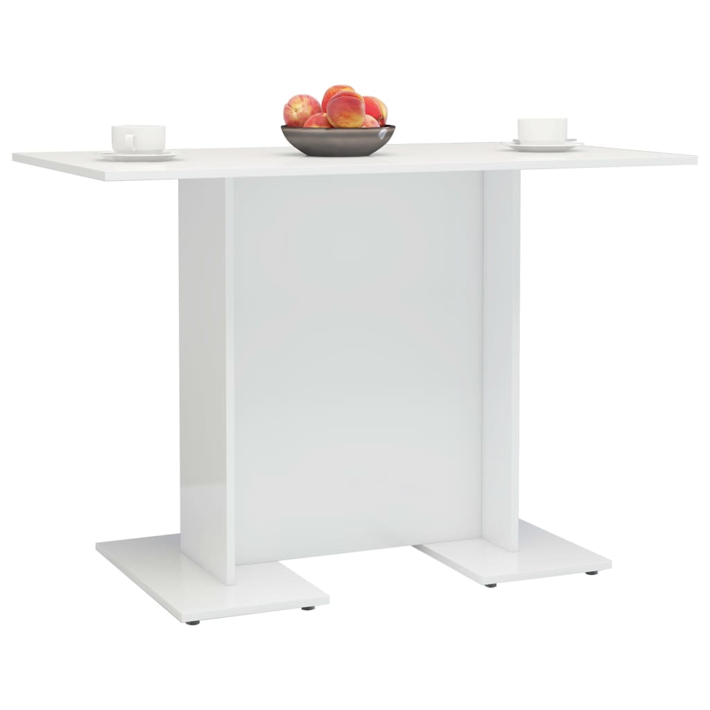 Ruokapöytä korkeakiilto valkoinen 110x60x75 cm - Sisustajankoti.fi