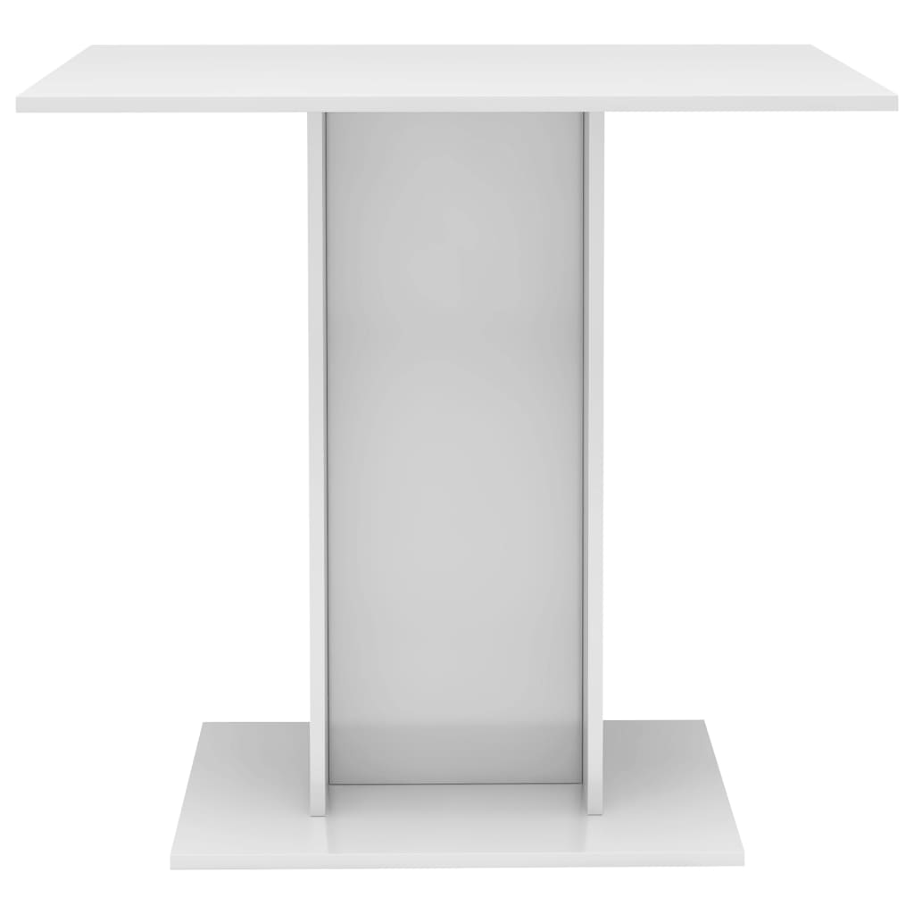 Ruokapöytä korkeakiilto valkoinen 80x80x75 cm - Sisustajankoti.fi