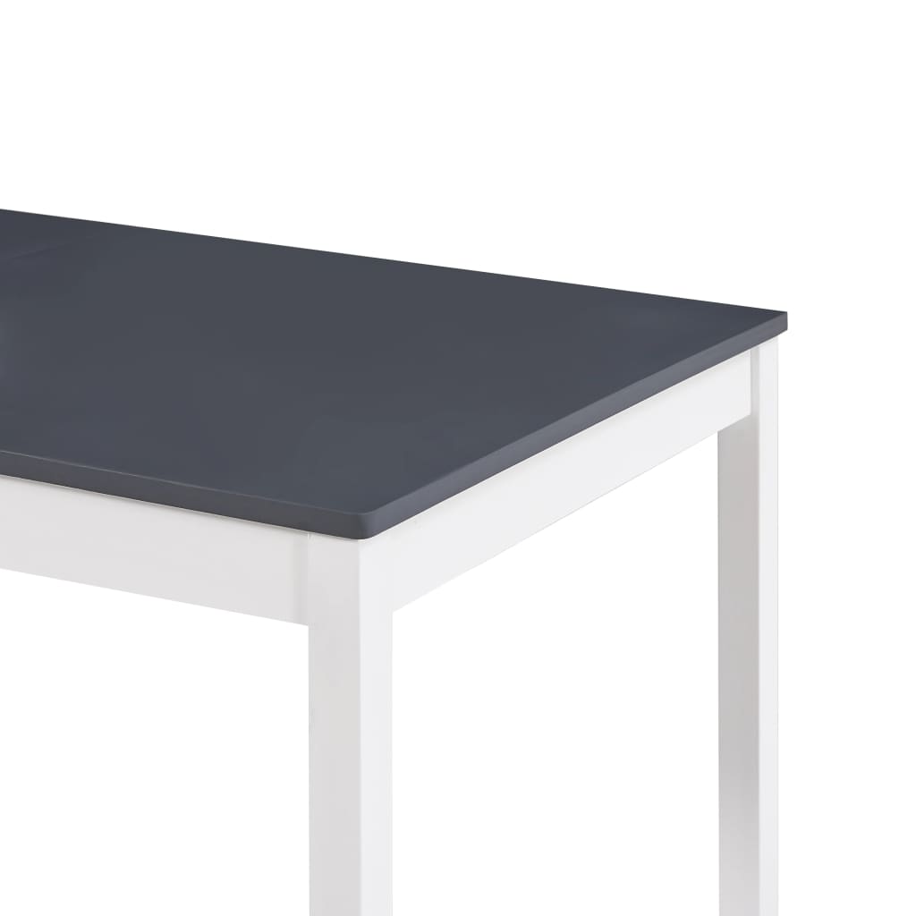 Ruokapöytä valkoinen ja harmaa 140x70x73 cm mänty - Sisustajankoti.fi