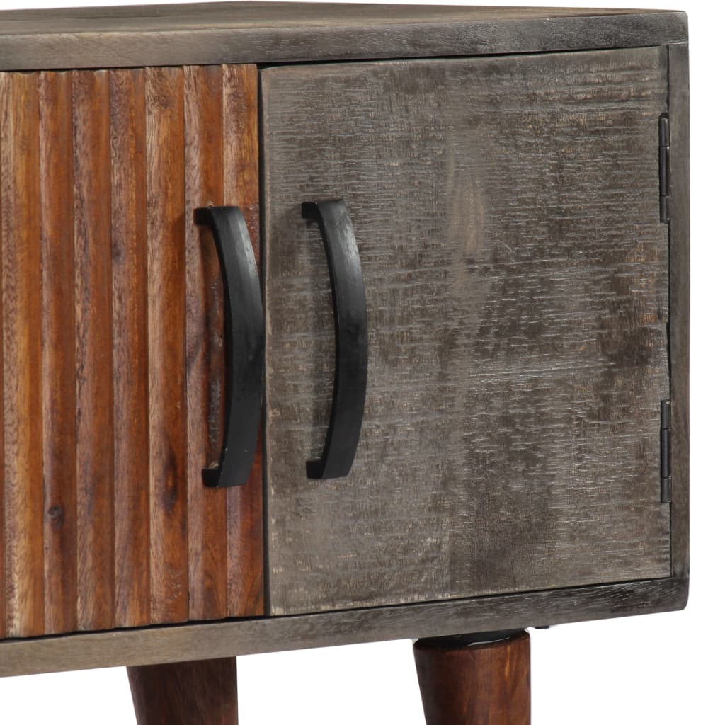 TV-taso harmaa 130x30x46 cm täysi karkea mangopuu - Sisustajankoti.fi