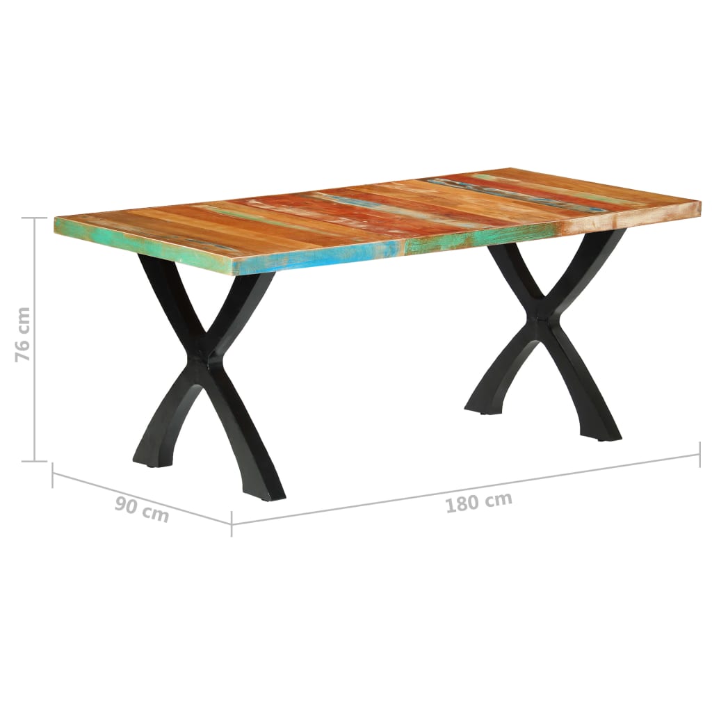 Ruokapöytä 180x90x76 cm kierrätetty puu - Sisustajankoti.fi