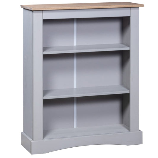 Kirjahylly 3 tasoa Meksikon mänty Corona harmaa 81x29x100 cm - Sisustajankoti.fi