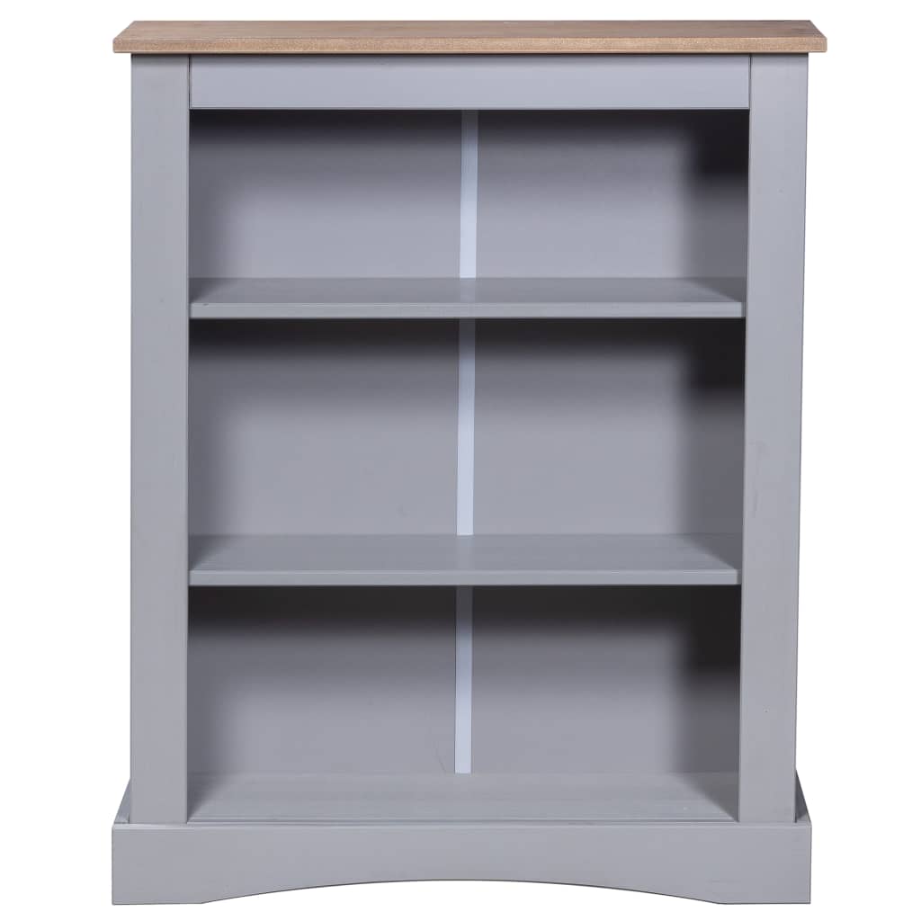 Kirjahylly 3 tasoa Meksikon mänty Corona harmaa 81x29x100 cm - Sisustajankoti.fi