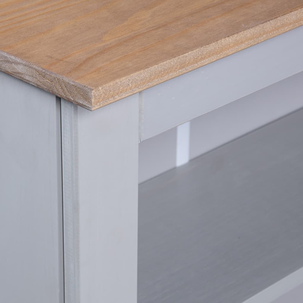 Kirjahylly 3 tasoa Meksikon mänty Corona harmaa 81x29x100 cm - Sisustajankoti.fi