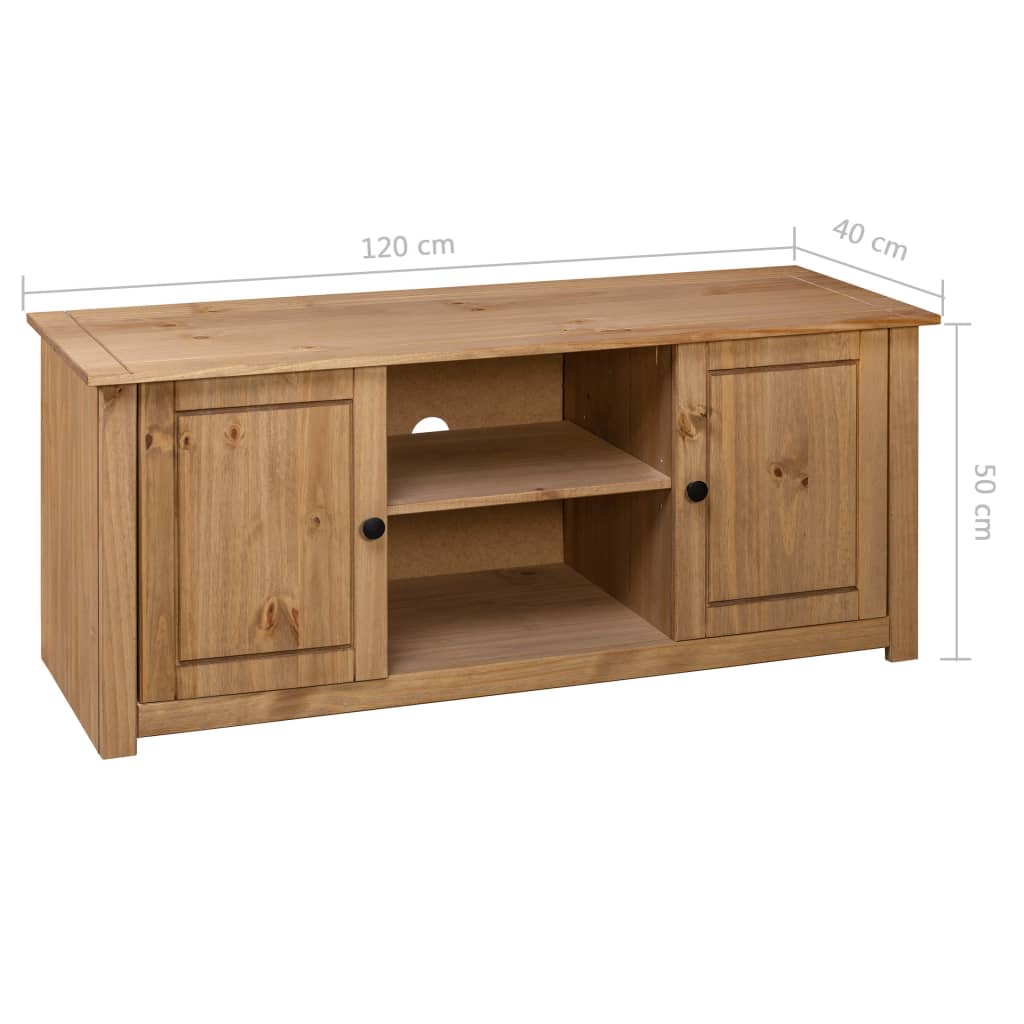 TV-taso 120x40x50 cm täysi mänty Panama-sarja - Sisustajankoti.fi