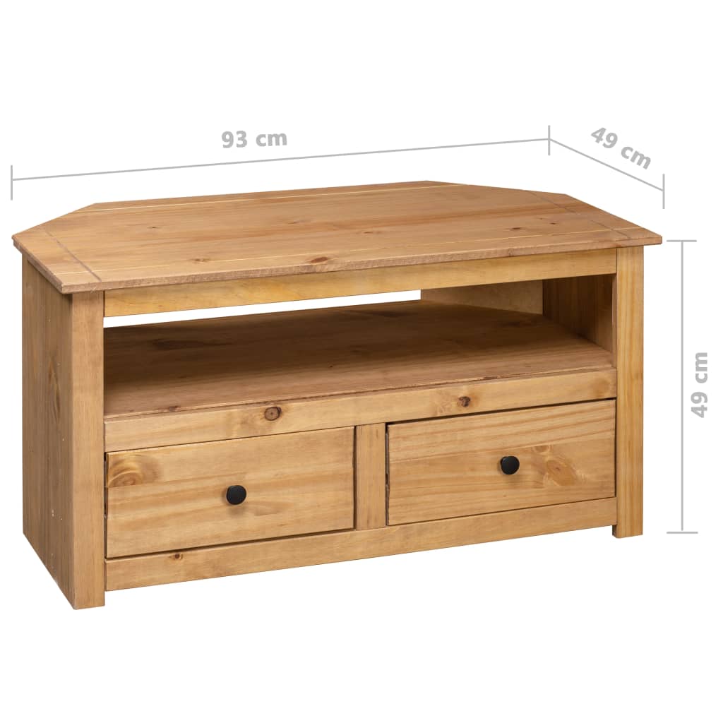 TV-kulmataso 93x49x49 cm täysi mänty Panama-sarja - Sisustajankoti.fi