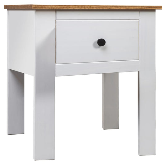 Yöpöytä valkoinen 46x40x57 cm mänty Panama-sarja - Sisustajankoti.fi